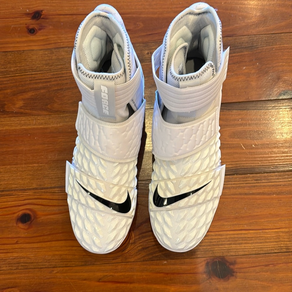 Nike Force Savage Elite 2 TD White/Blk Football Cleats AH3999-100 Mens 13.5 NEW